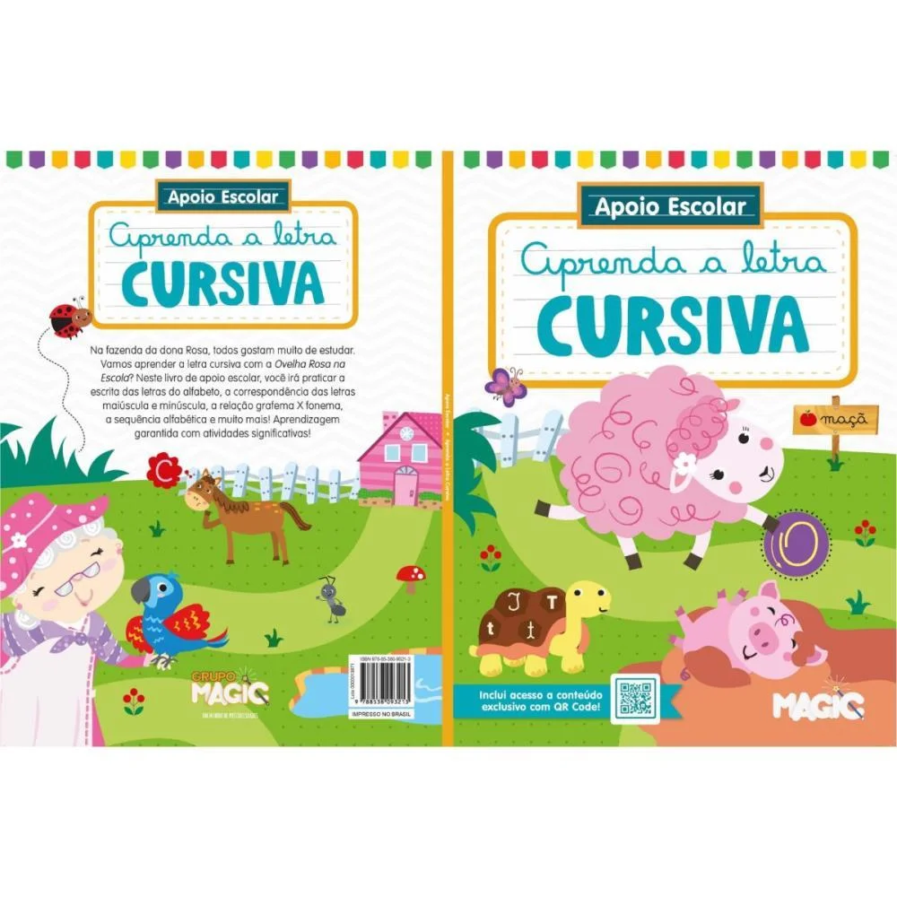 LIVRO CARTILHA LETRA CURSIVA 48PGS 27X20CM MAGIC KIDS (UNIDADE) - imagem 3