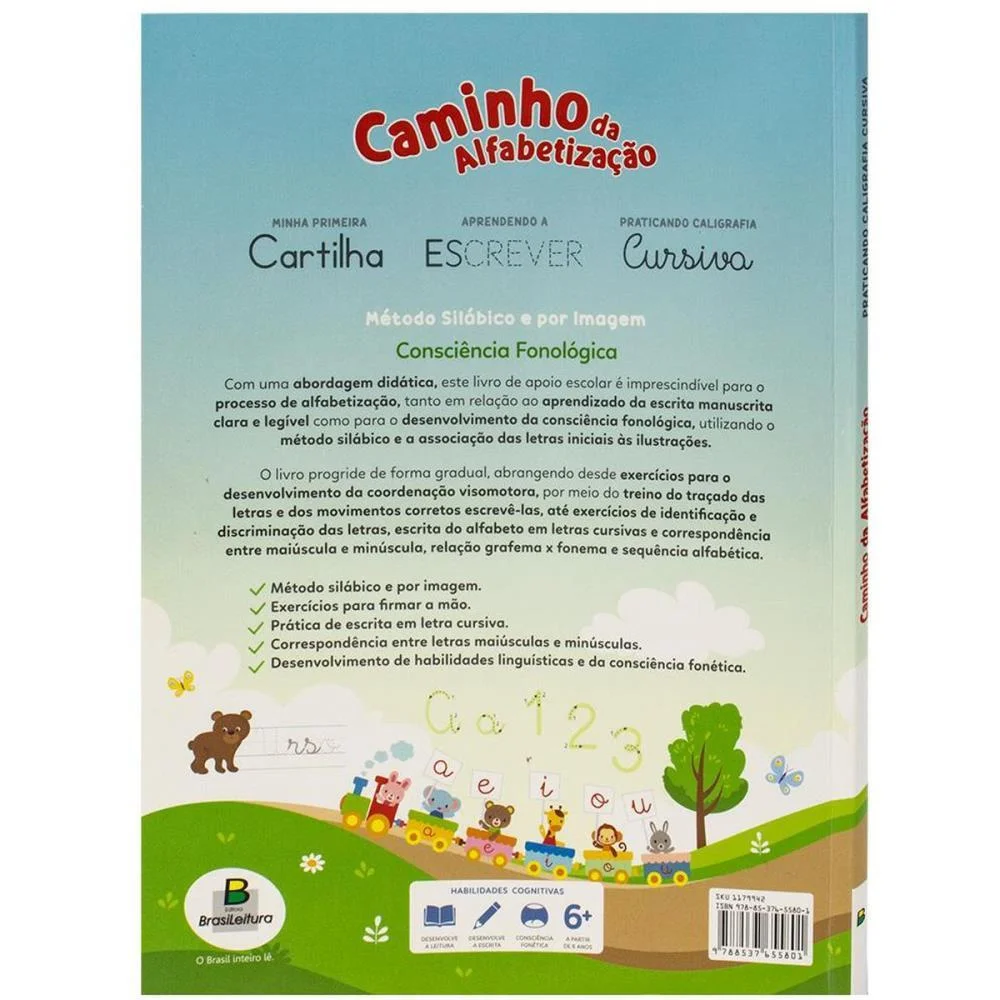 LIVRO CARTILHA CAMINHO DA ALFABETI.CURSIV.96P TODOLIVRO (UNIDADE) - imagem 5