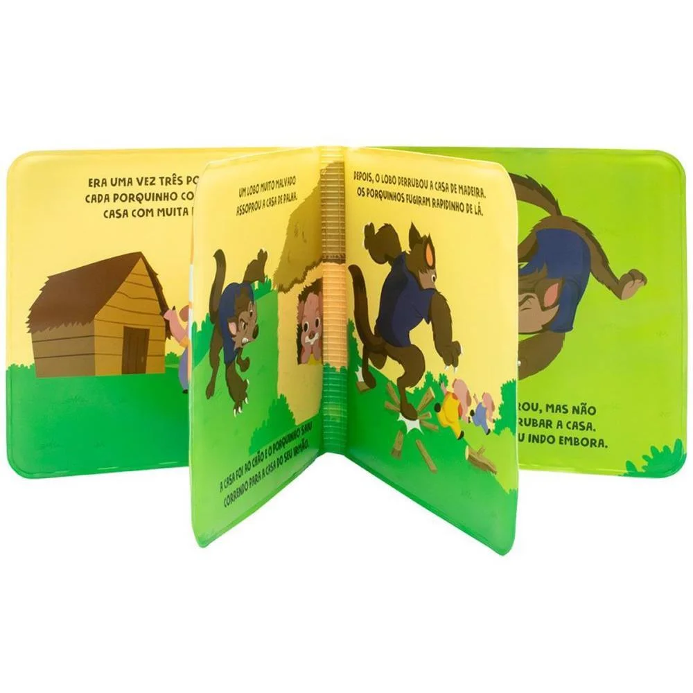 LIVRO PARA BANHO OS 3 PORQUINHOS 15X15 6PG TODOLIVRO (UNIDADE) - imagem 3