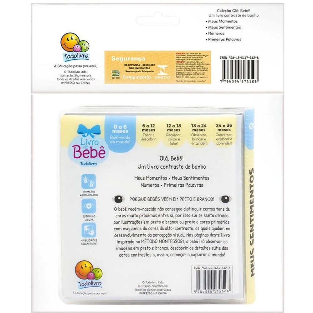 LIVRO PARA BANHO SENTIMENTOS CONTRASTE 15X15 6P TODOLIVRO (UNIDADE) - imagem 4