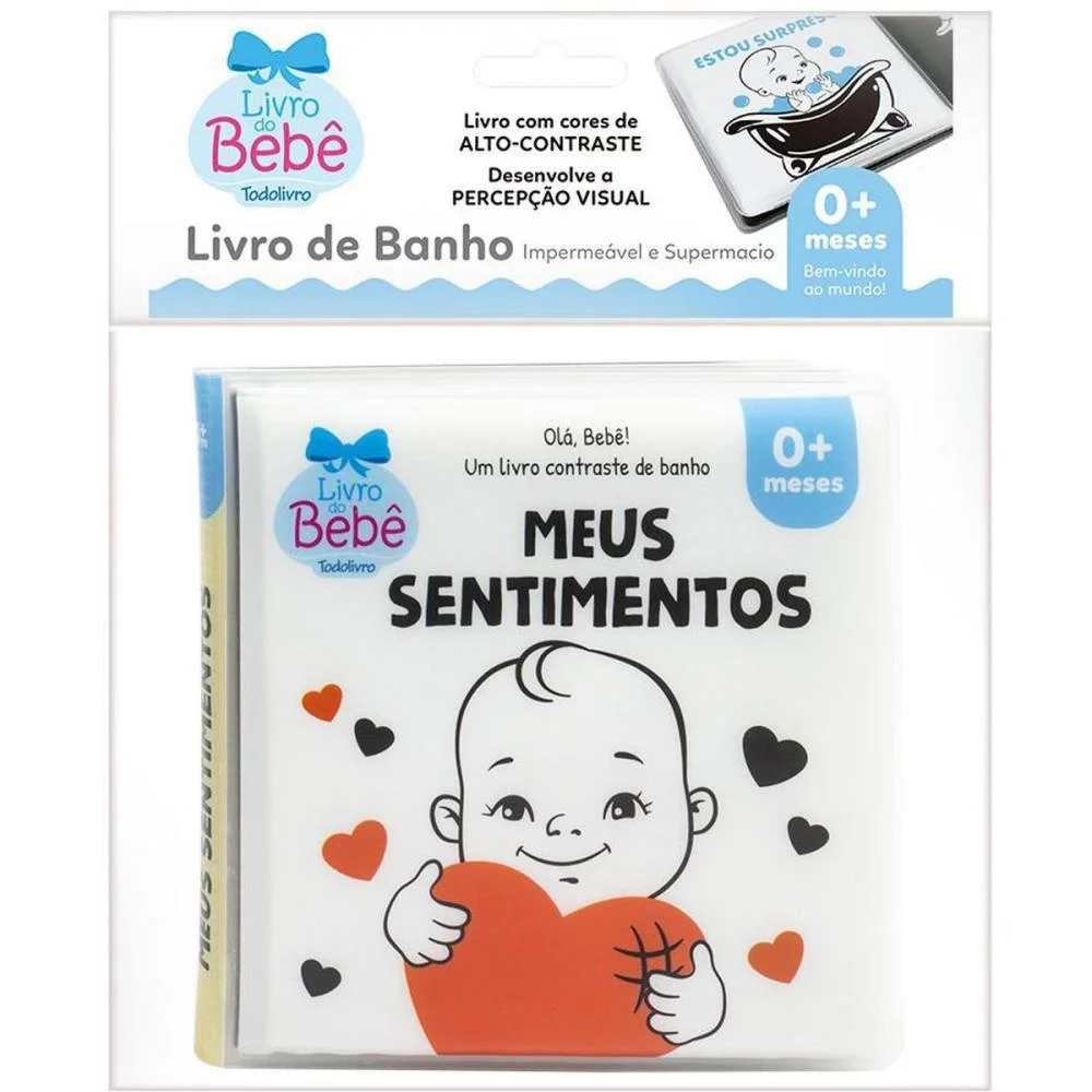 LIVRO PARA BANHO SENTIMENTOS CONTRASTE 15X15 6P TODOLIVRO (UNIDADE) - imagem 5