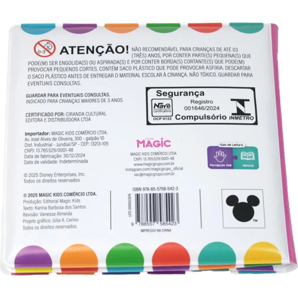 LIVRO PARA BANHO MINNIE E AMIGOS 14X14CM MAGIC KIDS (UNIDADE) - imagem 4