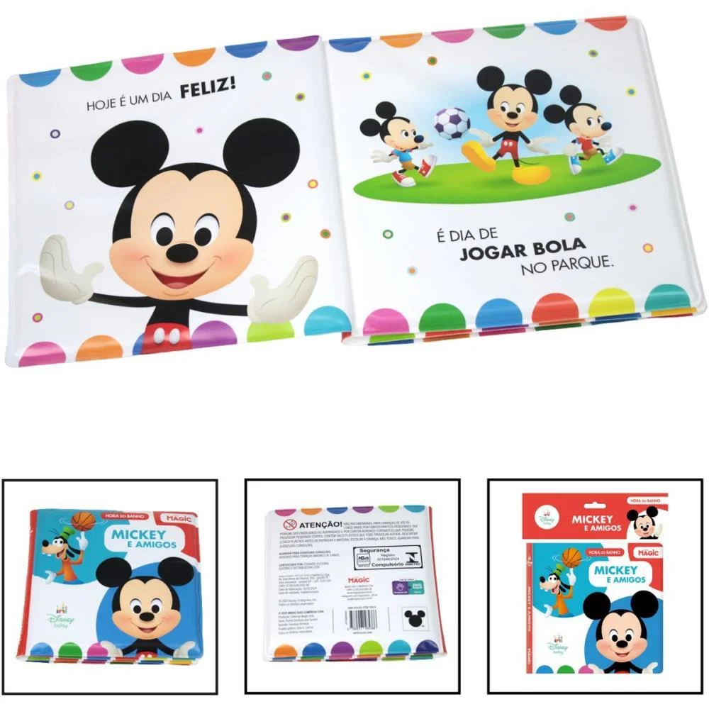 LIVRO PARA BANHO MICKEY E AMIGOS 14X14CM MAGIC KIDS (UNIDADE) - imagem 3