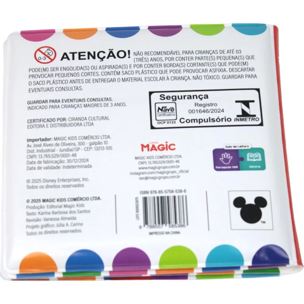 LIVRO PARA BANHO MICKEY E AMIGOS 14X14CM MAGIC KIDS (UNIDADE) - imagem 4
