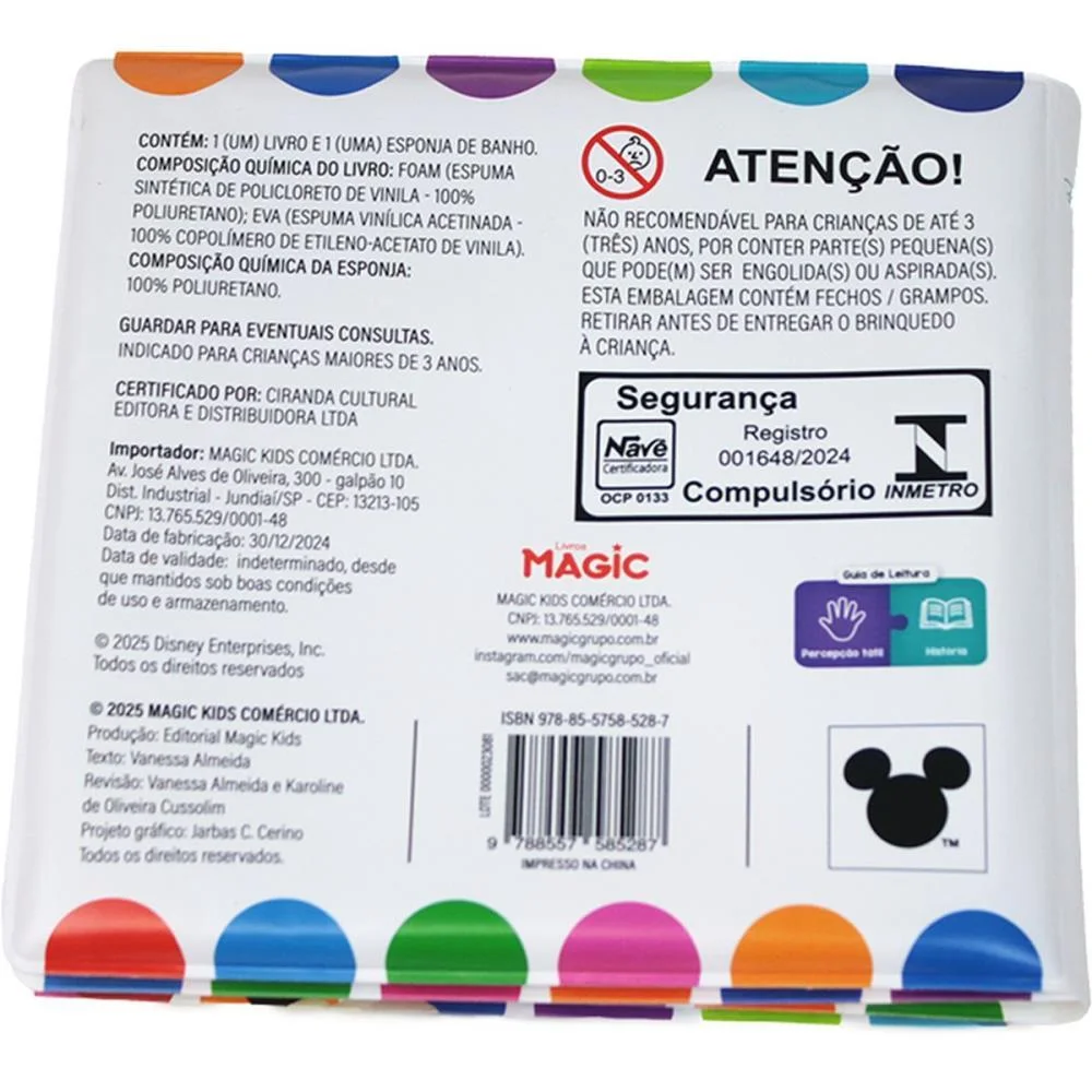 LIVRO PARA BANHO MICKEY C/ESPONJA 14X14CM MAGIC KIDS (UNIDADE) - imagem 4