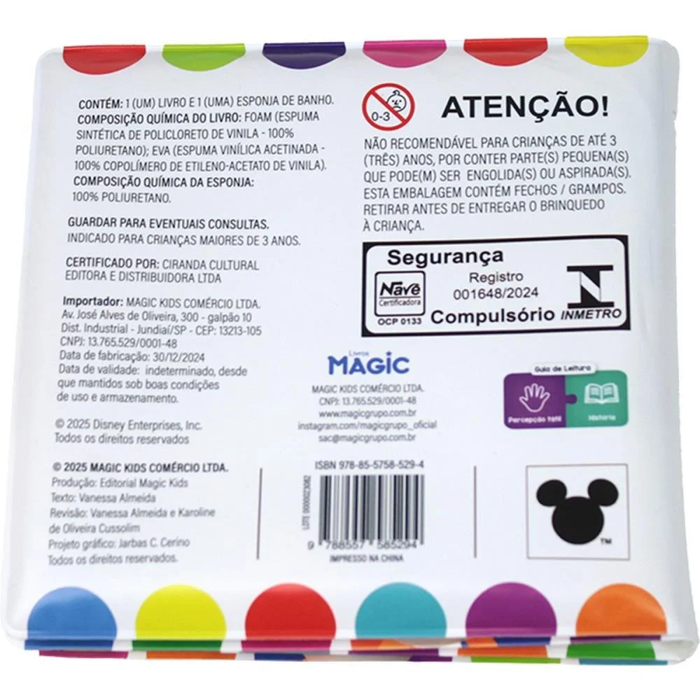 LIVRO PARA BANHO PATO DONALD C/ESPONJA 14X14CM MAGIC KIDS (UNIDADE) - imagem 4