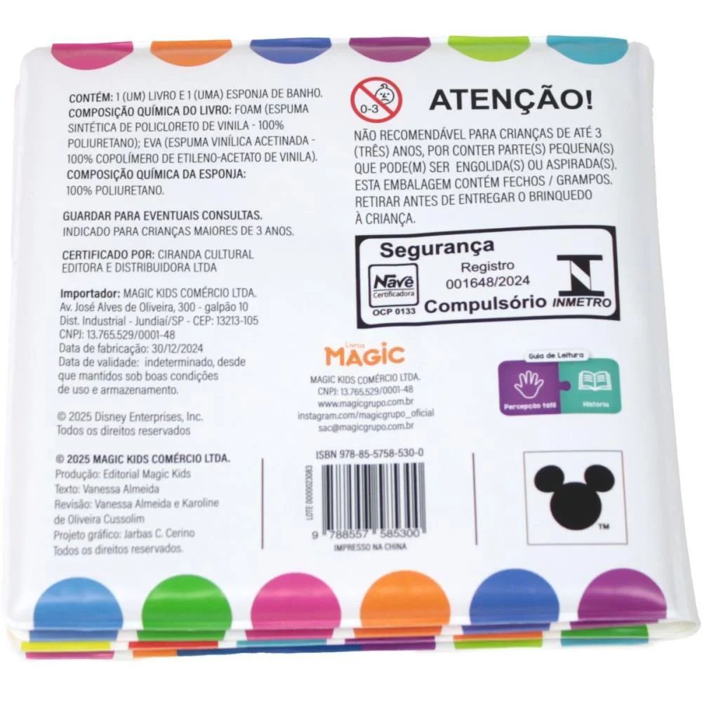 LIVRO PARA BANHO PATETA C/ESPONJA 14X14CM MAGIC KIDS (UNIDADE) - imagem 5