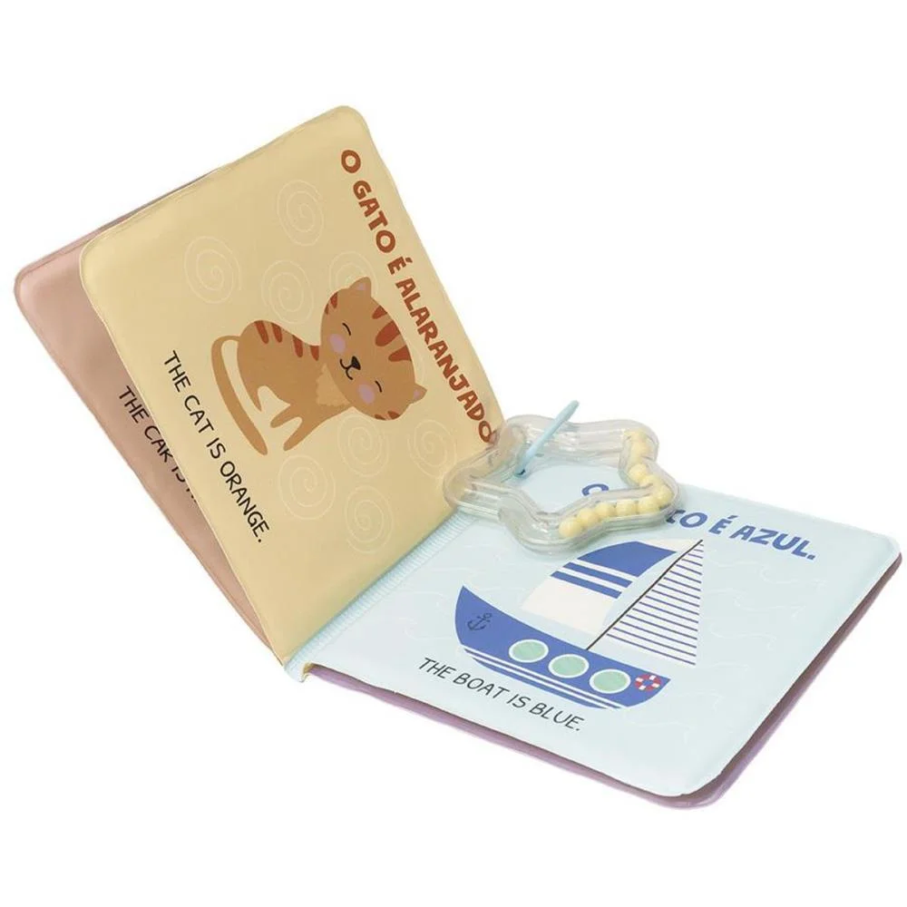 LIVRO PARA BANHO BILINGUE CORES 15X15CM 6PAG TODOLIVRO (UNIDADE) - imagem 5
