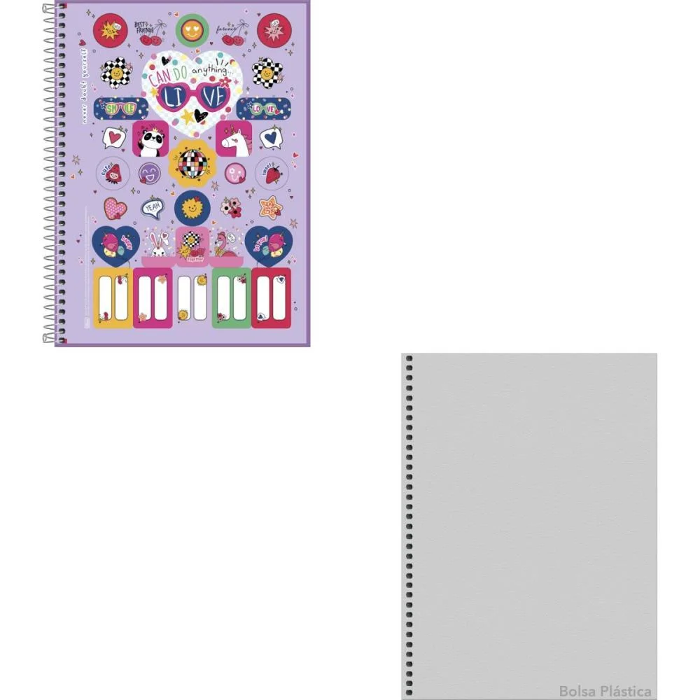 CADERNO 10X1 CAPA DURA SHOW 160FLS. FEMININO TILIBRA (PCT.C/04) - imagem 3