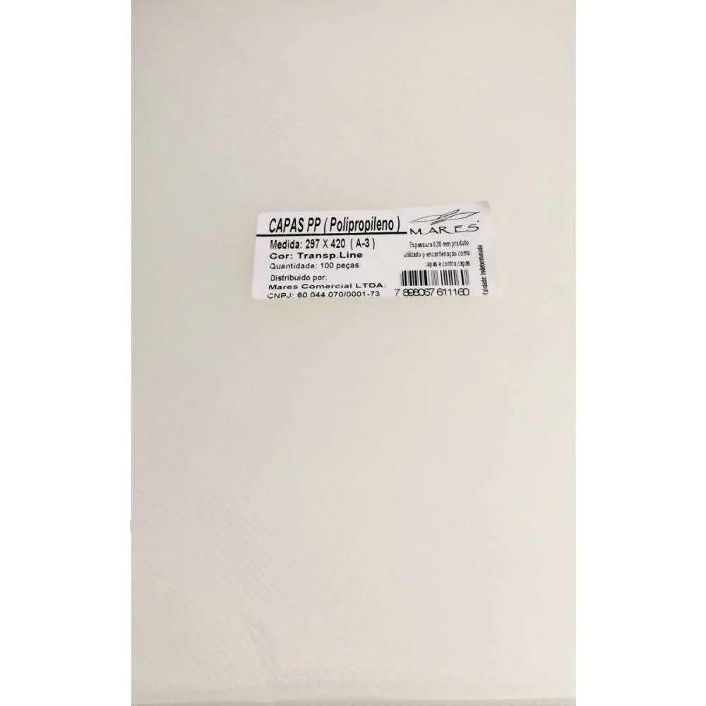 CAPA PARA ENCADERNACAO A3 TRANSPARENTE LINE (0,30) MARES (PCT.C/50) - imagem 2