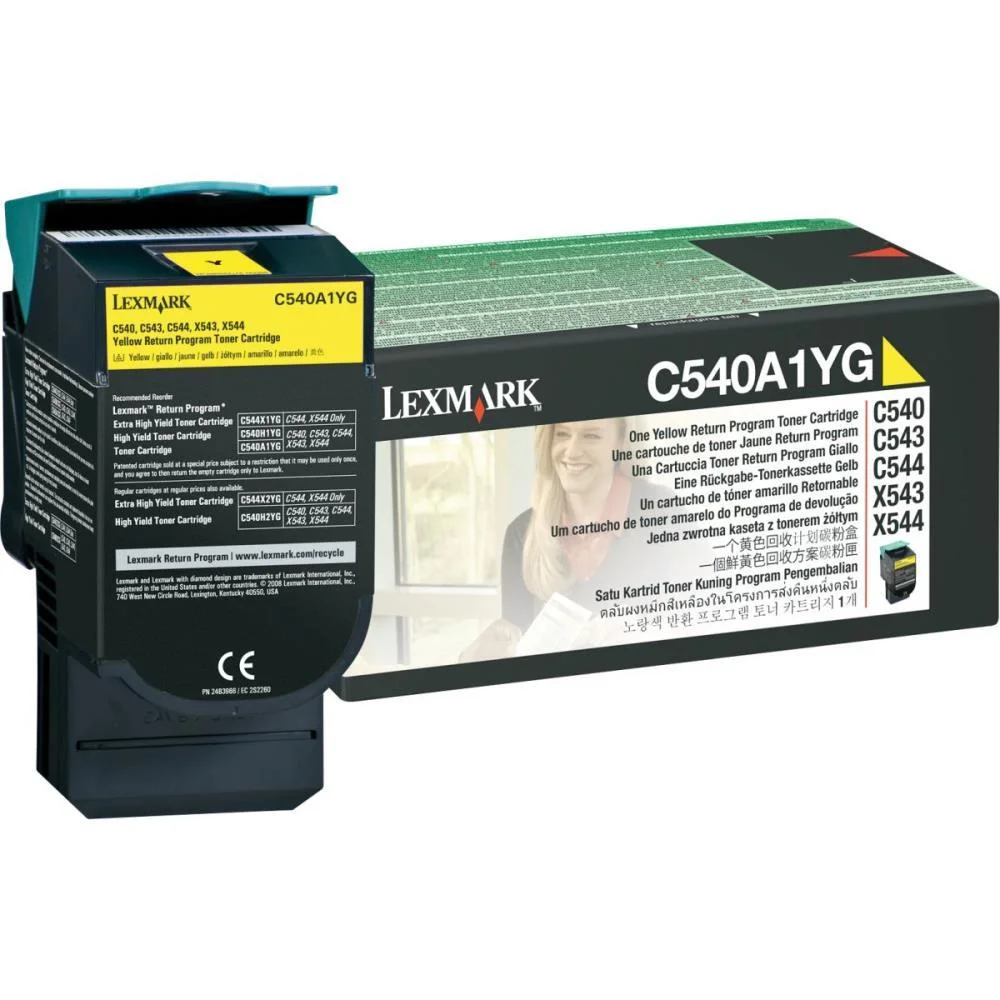CARTUCHO DE TONER ORIG.LEXMARK C540A1YG AMARELO C540/C543/544 LEXMARK (UNIDADE) - imagem 3
