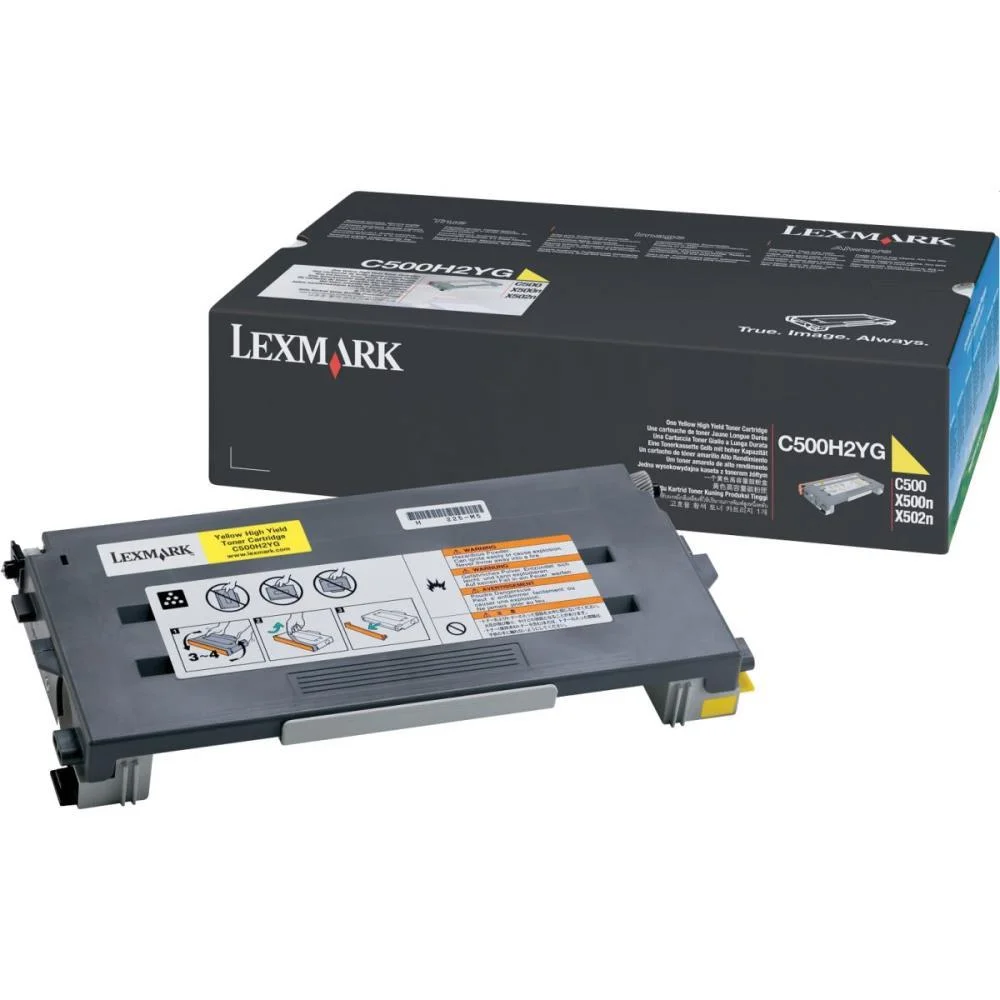 CARTUCHO DE TONER ORIG.LEXMARK C500H2YG AMARELO C500 LEXMARK (UNIDADE) - imagem 2