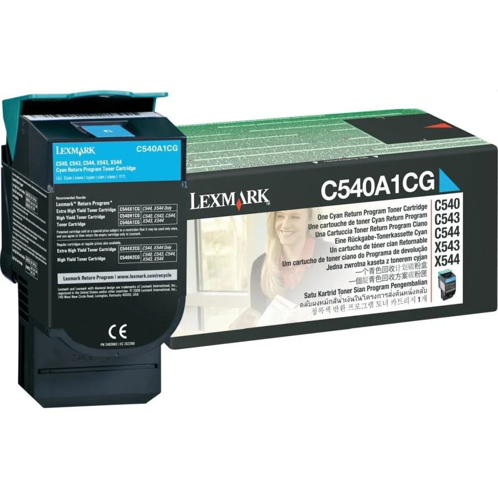 CARTUCHO DE TONER ORIG.LEXMARK C540A1CG CIANO C540/C543/C544 LEXMARK (UNIDADE) - imagem 2