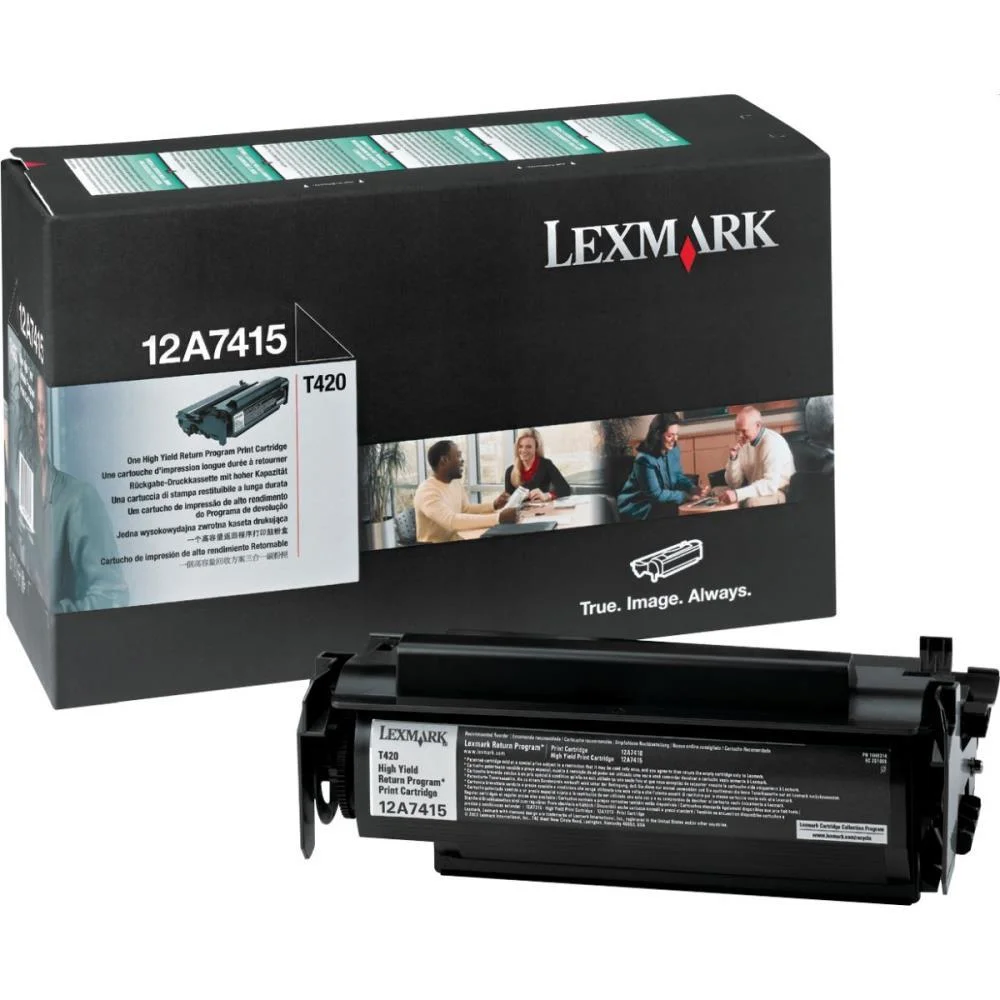 CARTUCHO DE TONER ORIG.LEXMARK 12A7415 PRETO T420 LEXMARK (UNIDADE) - imagem 2