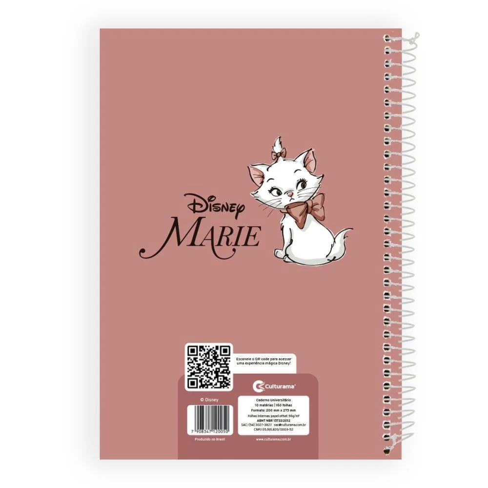 CADERNO 10X1 CAPA DURA POOH E MARIE 160FLS CLASSICOS CULTURAMA (PCT.C/03) - imagem 3