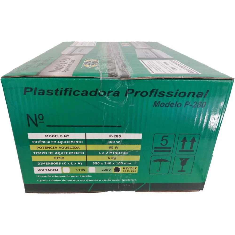 MAQUINA PLASTIFICADORA OFICIO P-280 BIVOLT MR MAQUINAS (UNIDADE) - imagem 11