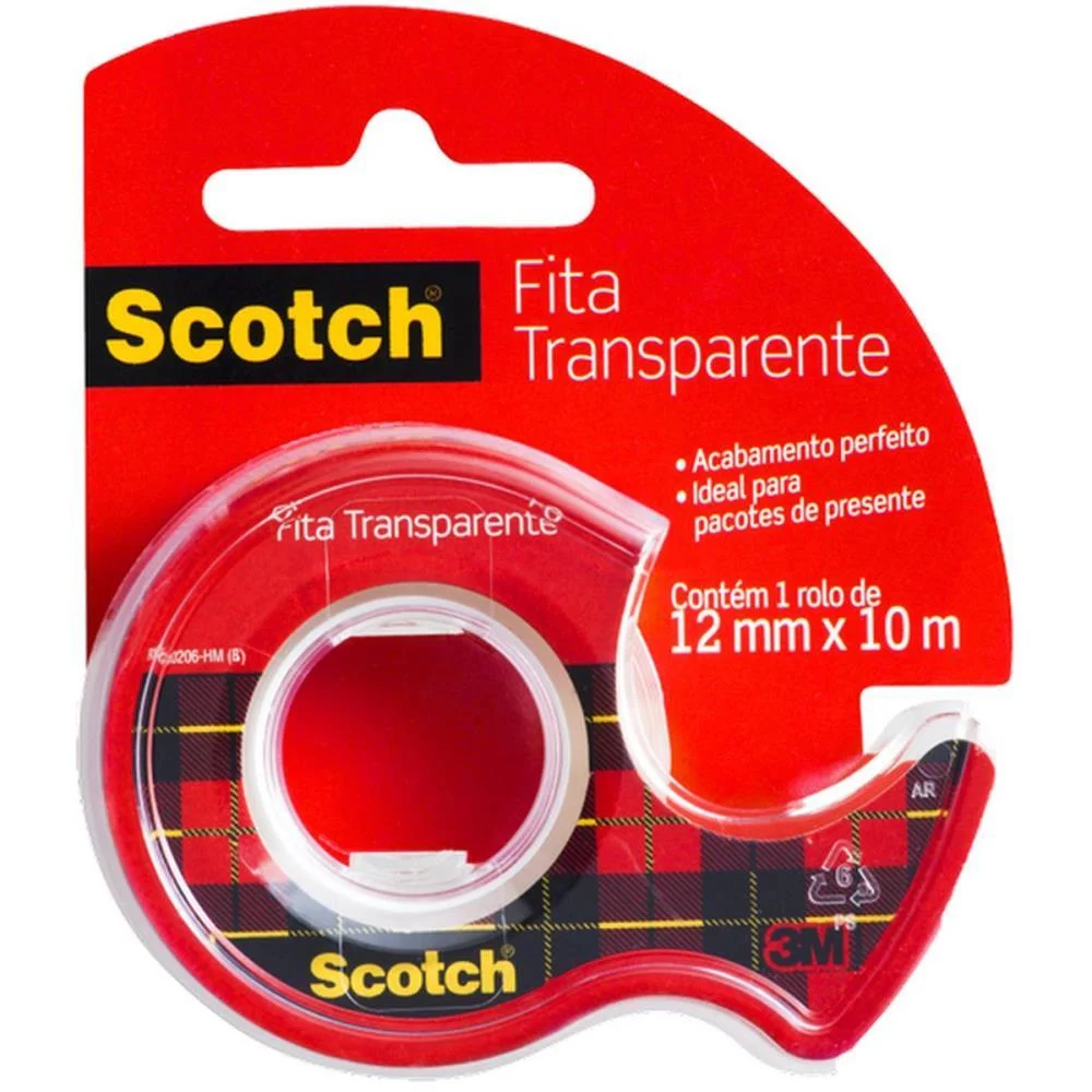 FITA ADESIVA SCOTCH TRANSP. 12MMX10M.C/APAR 3M (UNIDADE) - imagem 2