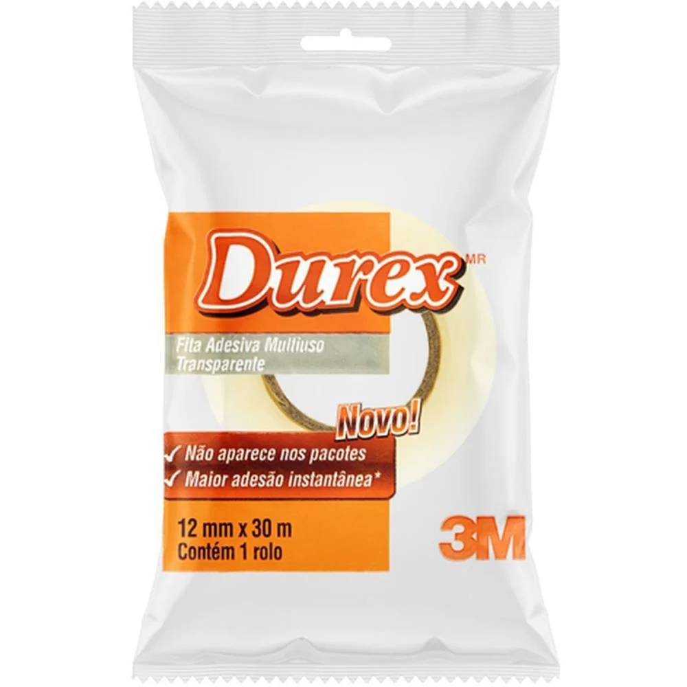 FITA ADESIVA DUREX TRANSPARENTE 12MMX30M. 3M (BLISTER) - imagem 3
