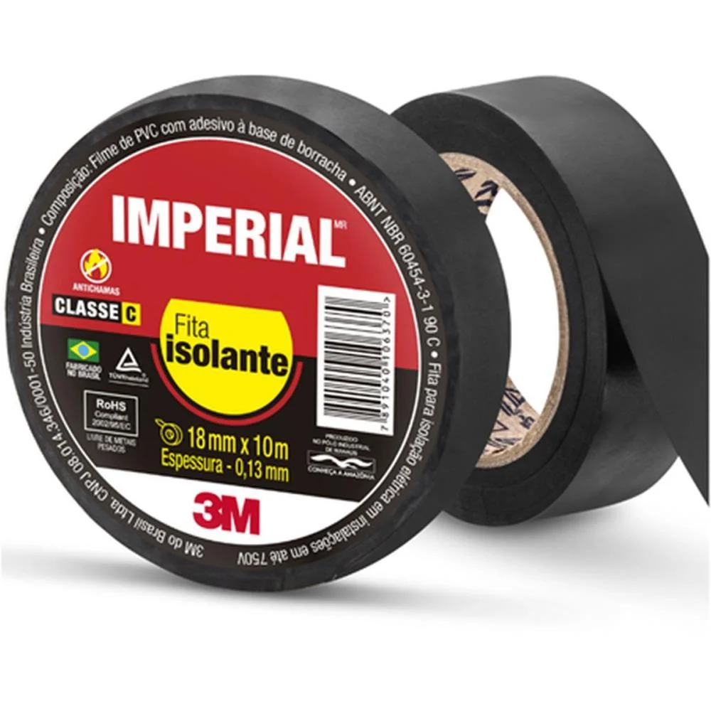 FITA ISOLANTE IMPERIAL SLIM 18MMX10M 3M (PCT.C/10) - imagem 2