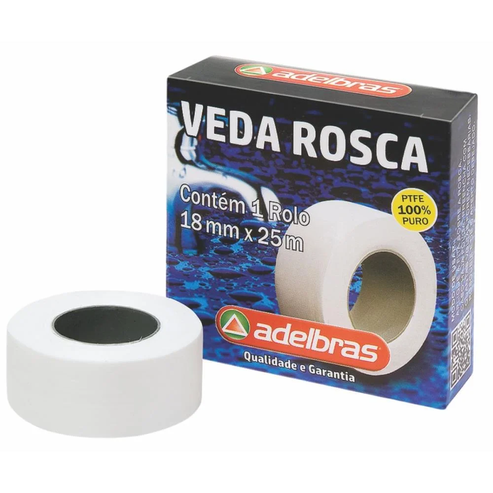 FITA VEDA ROSCA 18MMX25M ADELBRAS (UNIDADE) - imagem 2