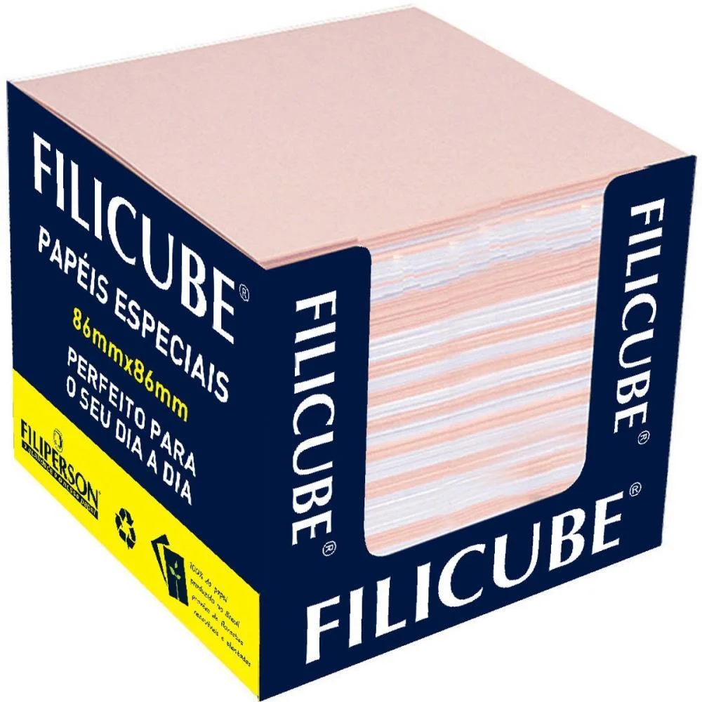 BLOCO DE ANOTACOES FILICUBE 8X8CM. CORES FILIPERSON (CAIXINHA) - imagem 2