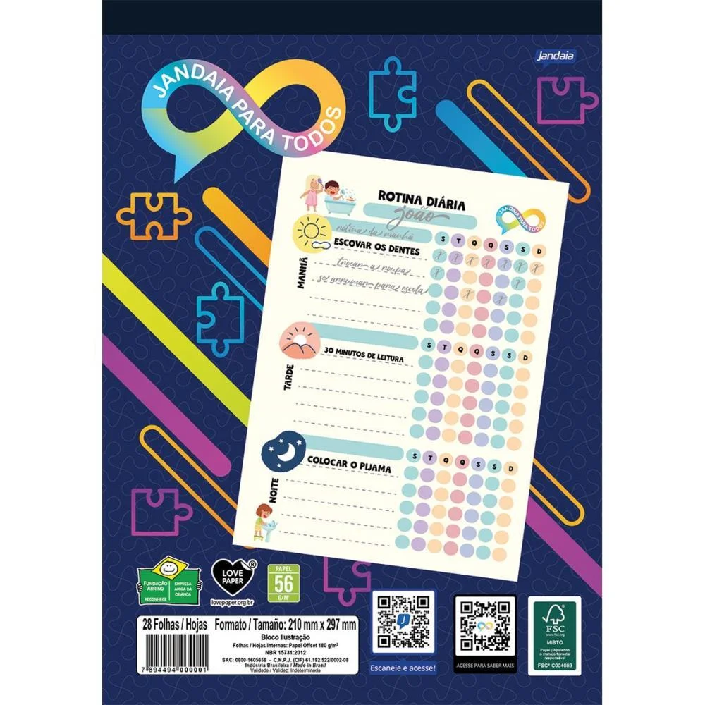 BLOCO DE ANOTACOES NEURO ROTINA FLEX 28FLS JANDAIA (BLOCO) - imagem 2