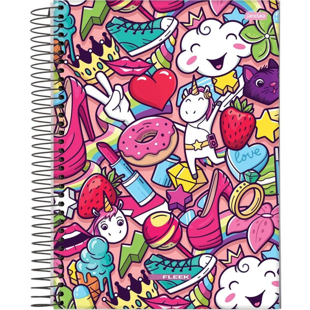 CADERNO 10X1 CAPA DURA ON FLEEK 200FLS. JANDAIA (PCT.C/04) - imagem 6