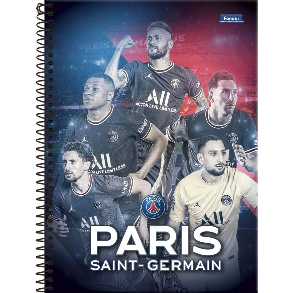CADERNO 10X1 CAPA DURA PARIS SAINT GERMAIN 160F FORONI (PCT.C/04) - imagem 6