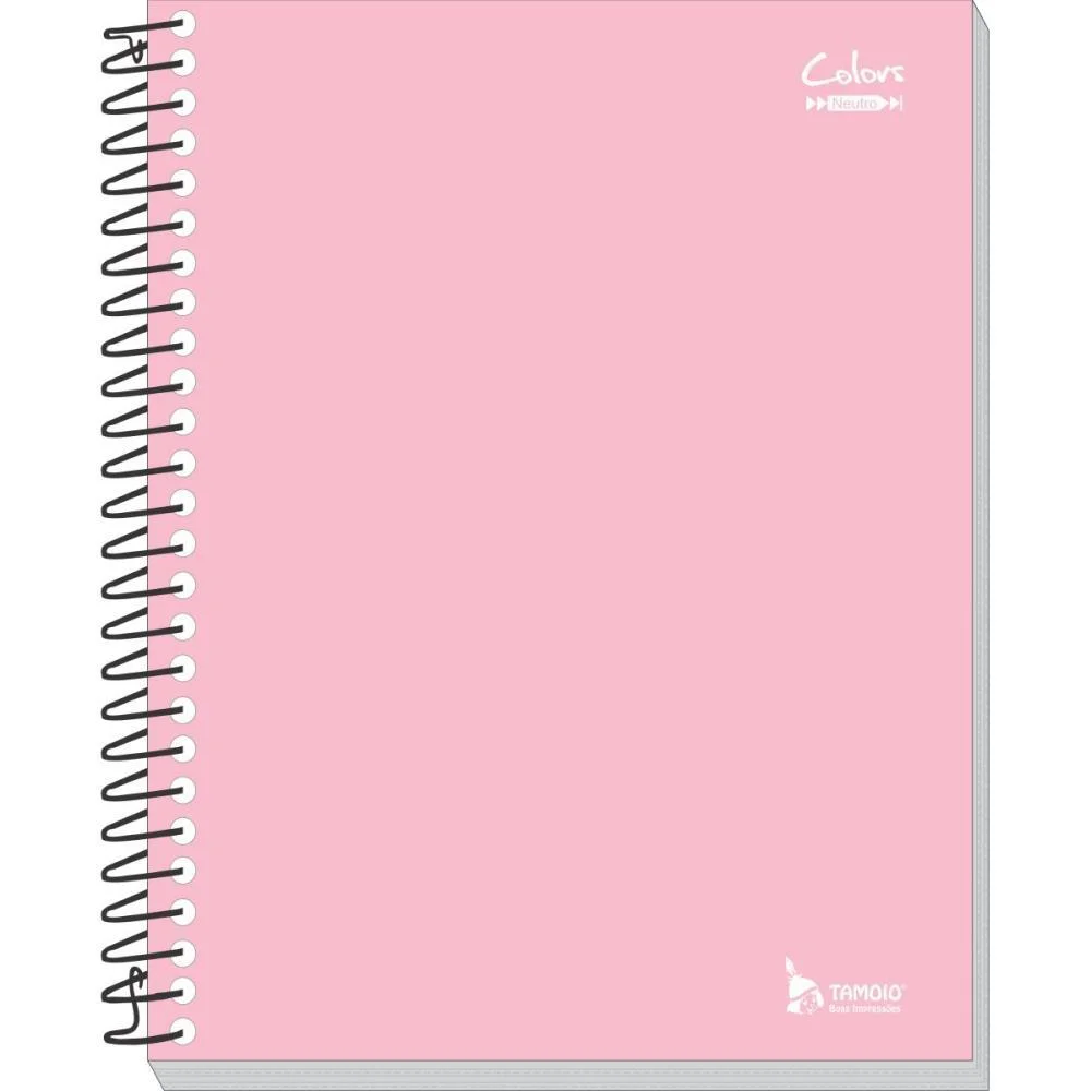 CADERNO 10X1 CAPA DURA NEUTRO ROSA 200 FOLHAS TAMOIO (PCT.C/04) - imagem 3