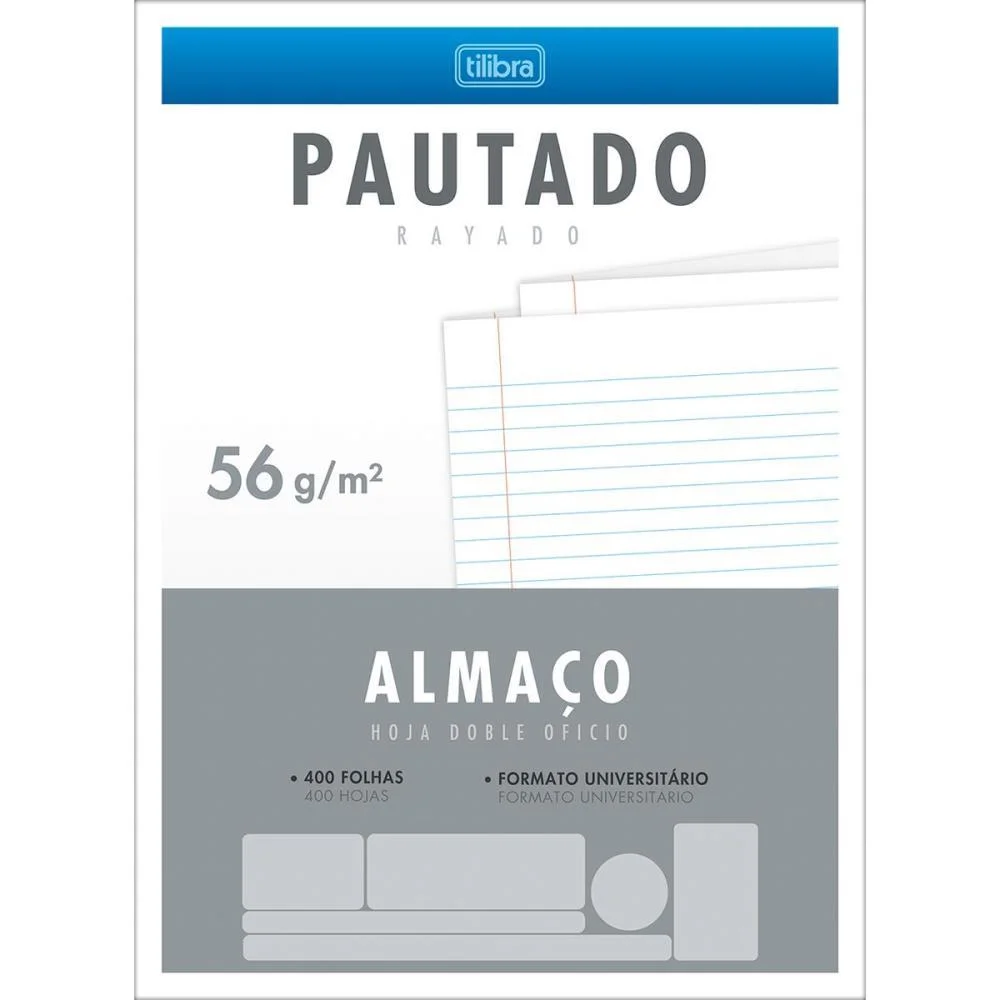 PAPEL Almaço PAUTA E MARGEM 203X277MM TILIBRA (PCT.C/400) - imagem 2