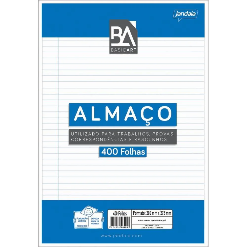 PAPEL Almaço BASIC ART C/PAUTA MARGEM JANDAIA (PCT.C/400) - imagem 3