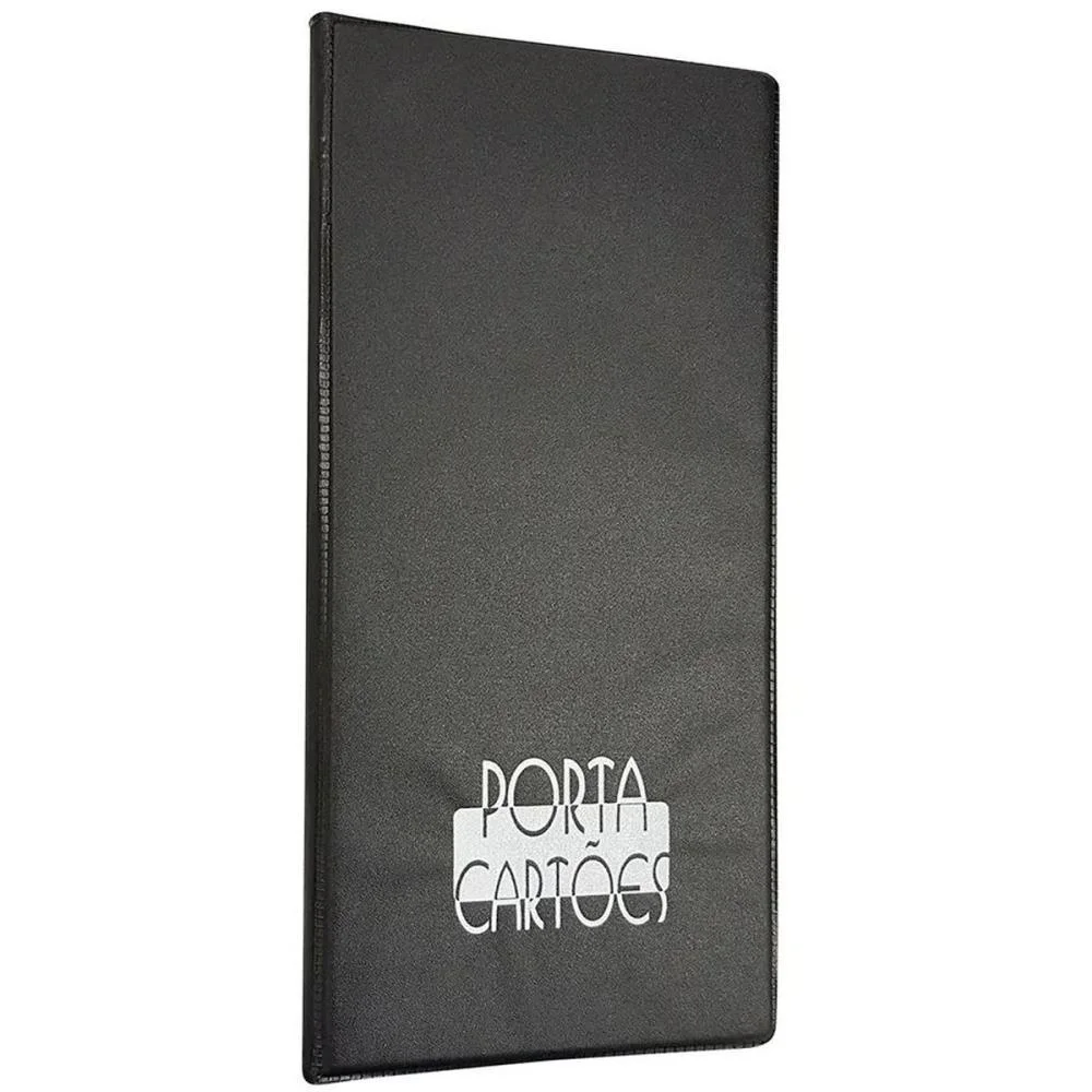 PORTA CARTOES DE VISITA PRETO 110X250MM P/80 CARTOES ACP (PCT.C/04) - imagem 2