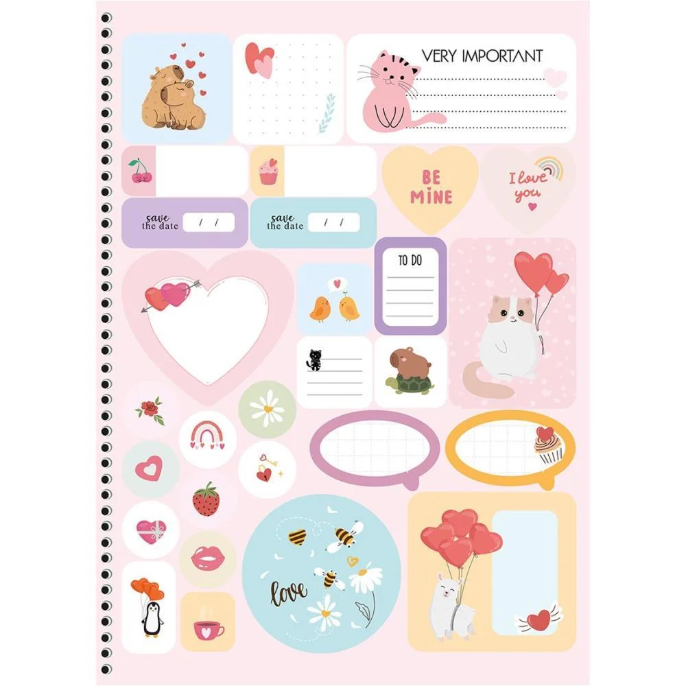 CADERNO 10X1 CAPA DURA LOVE 160F ANIMATIVA (PCT.C/04) - imagem 2