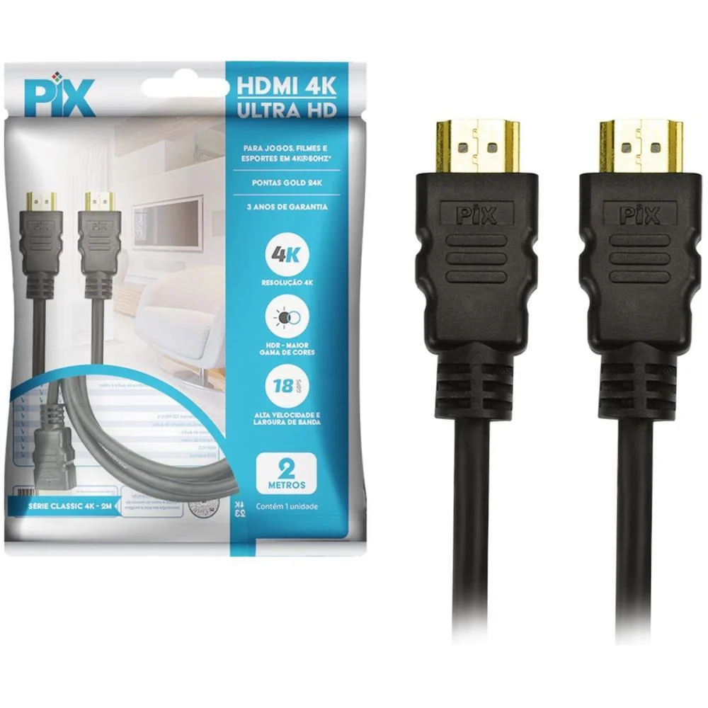 CABO HDMI HDMI X HDMI 2.0 4K 2MTS. SANTANA CENTRO (UNIDADE) - imagem 5