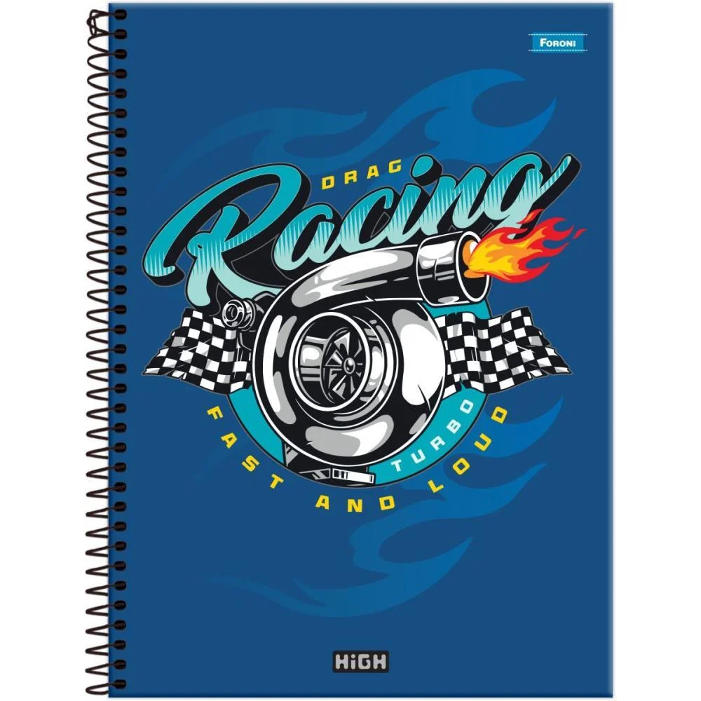 CADERNO 10X1 CAPA DURA HIGH MASCULINO 160F FORONI (PCT.C/04) - imagem 3
