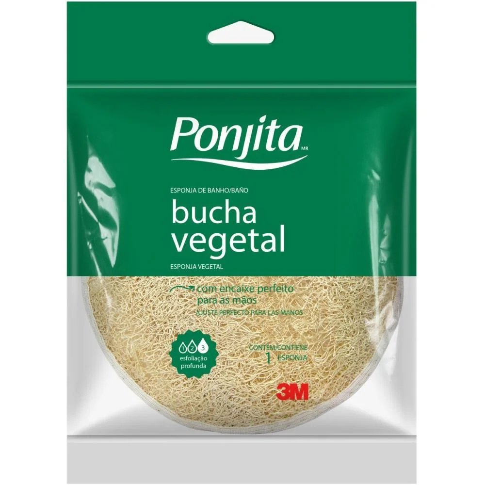 ESPONJA PARA BANHO PONJITA VEGETAL 3M (UNIDADE) - imagem 2