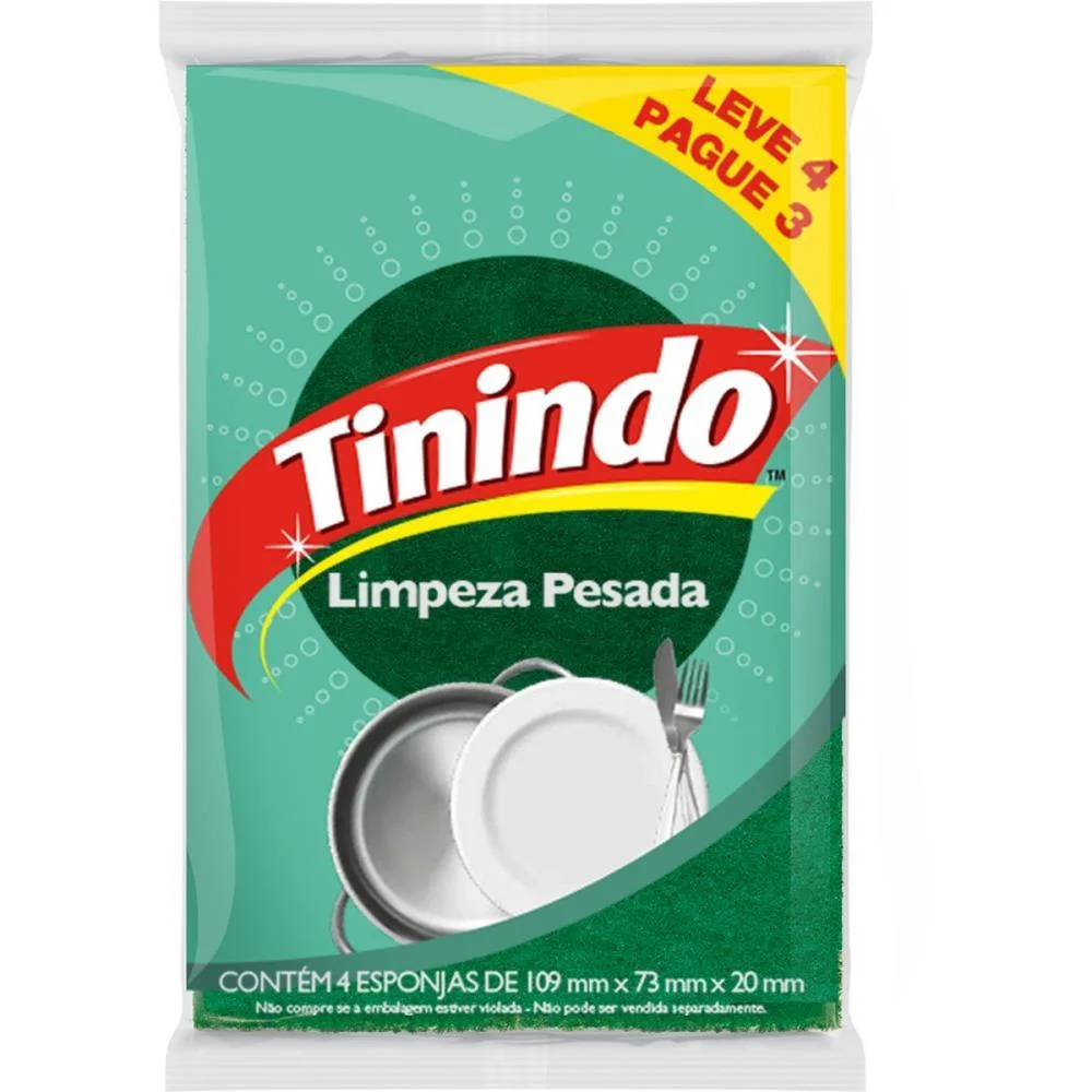 ESPONJA PARA LIMPEZA TININDO LEVE 4 PAGUE 3 3M (PCT.C/04) - imagem 2