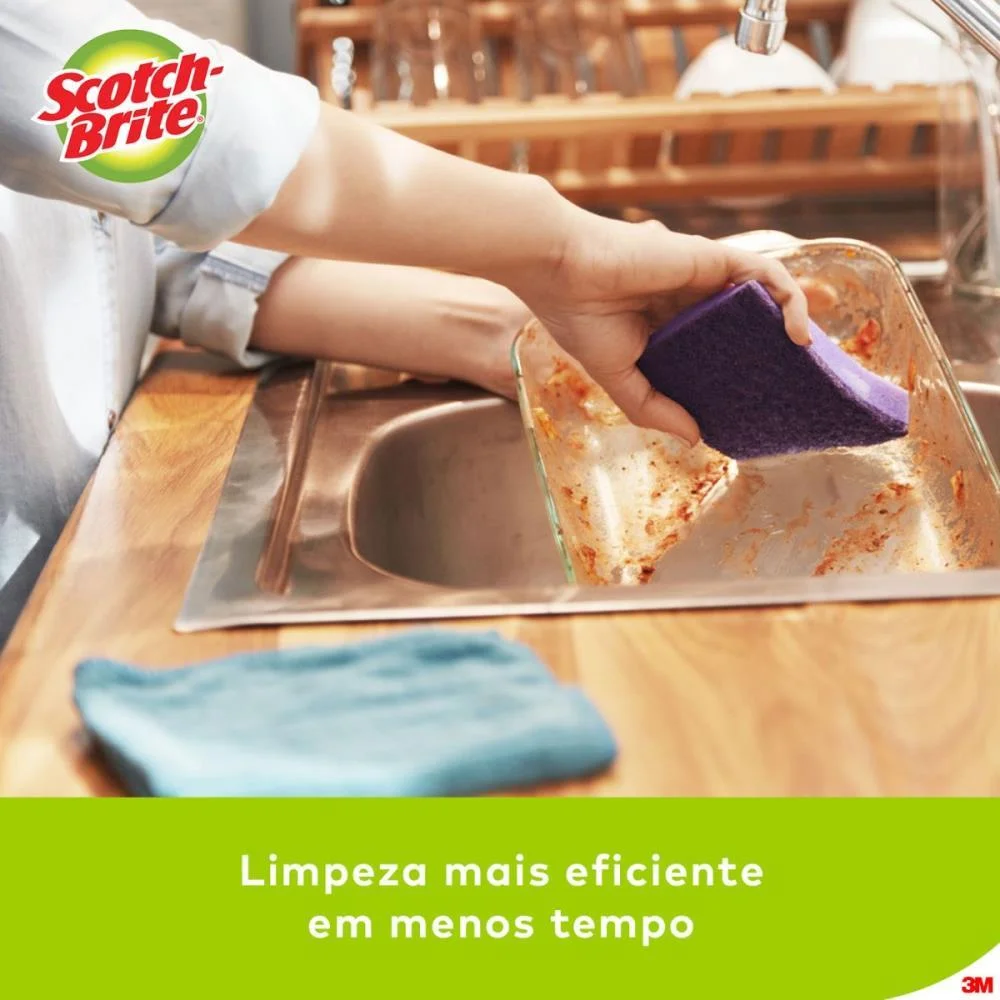 ESPONJA PARA LIMPEZA SCOTCH BRITE EXTREMA (ROXA) 3M (BL.C/04) - imagem 7