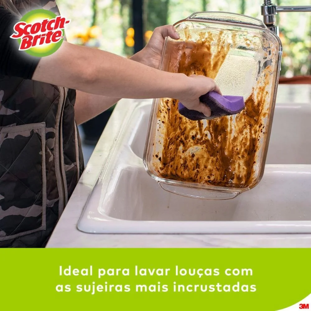 ESPONJA PARA LIMPEZA SCOTCH BRITE EXTREMA (ROXA) 3M (BL.C/04) - imagem 8