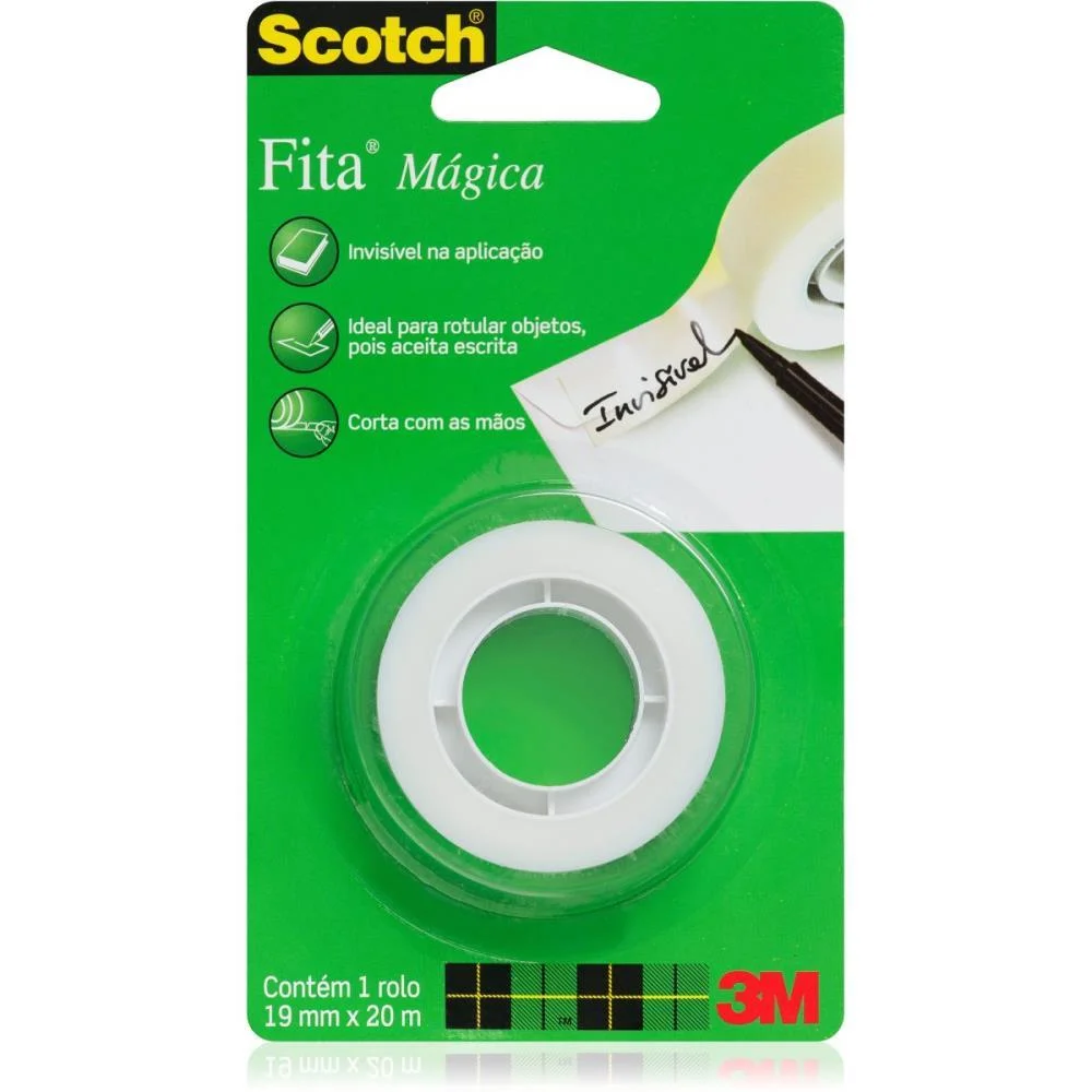 FITA INVISIVEL SCOTCH 810 19MMX20M CORTA FACI 3M (BL.C/01) - imagem 2