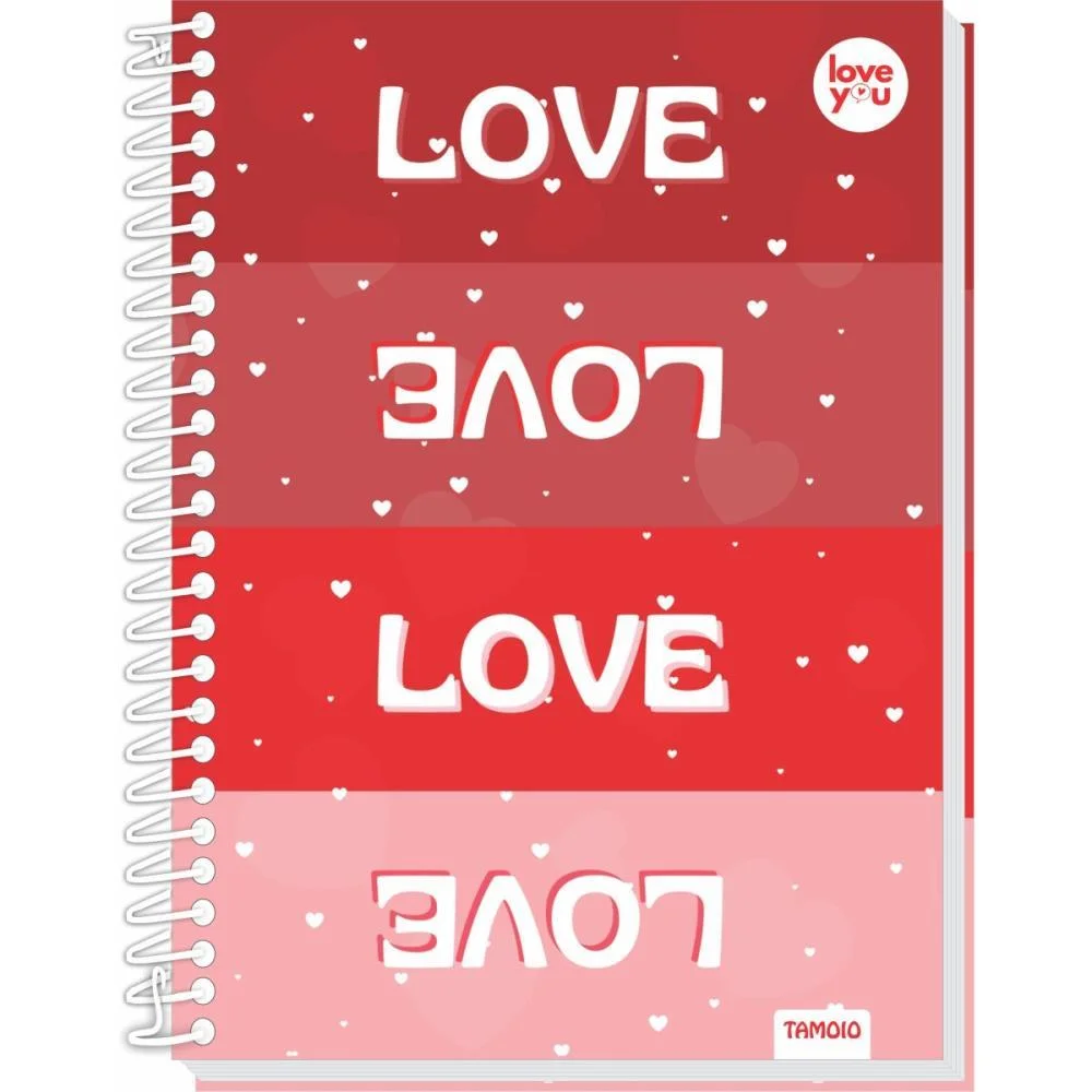 CADERNO 10X1 CAPA DURA LOVE YOU 160FLS TAMOIO (PCT.C/04) - imagem 6