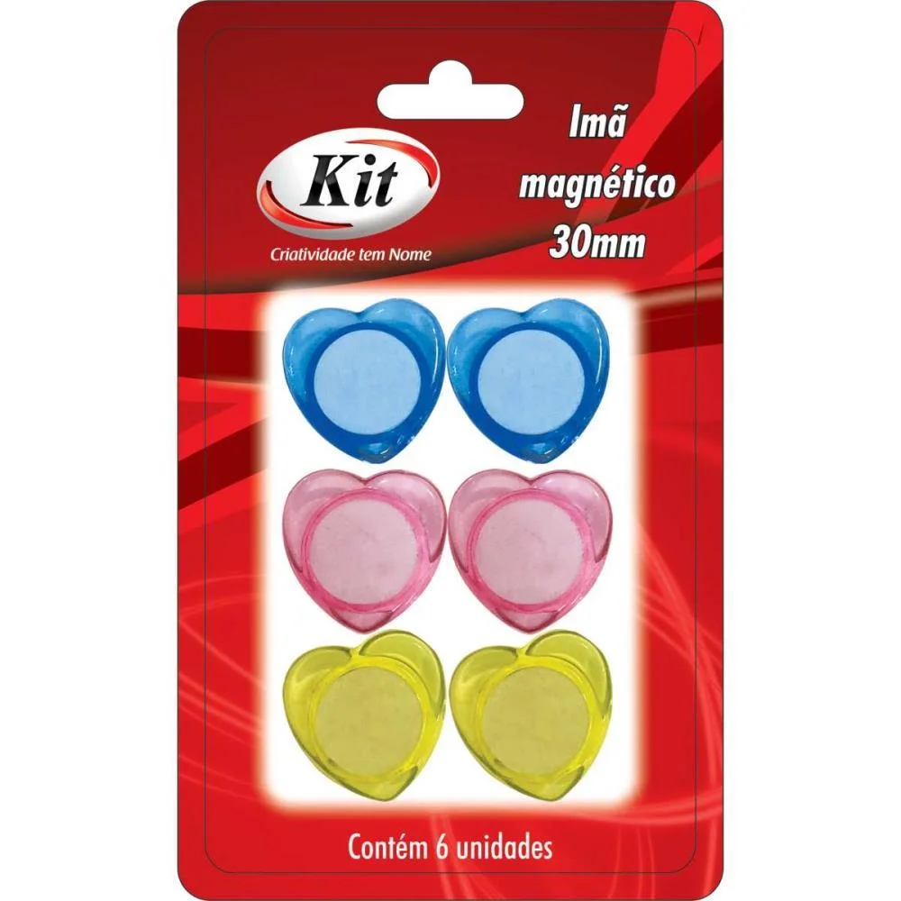 IMA COLORIDO CORACAO 30MM KIT (CT.C/06) - imagem 2