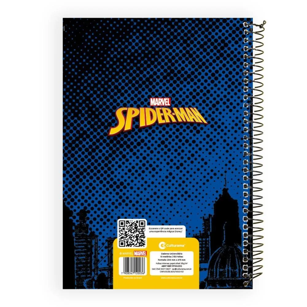 CADERNO 10X1 CAPA DURA MARVEL 160FLS CULTURAMA (PCT.C/03) - imagem 3