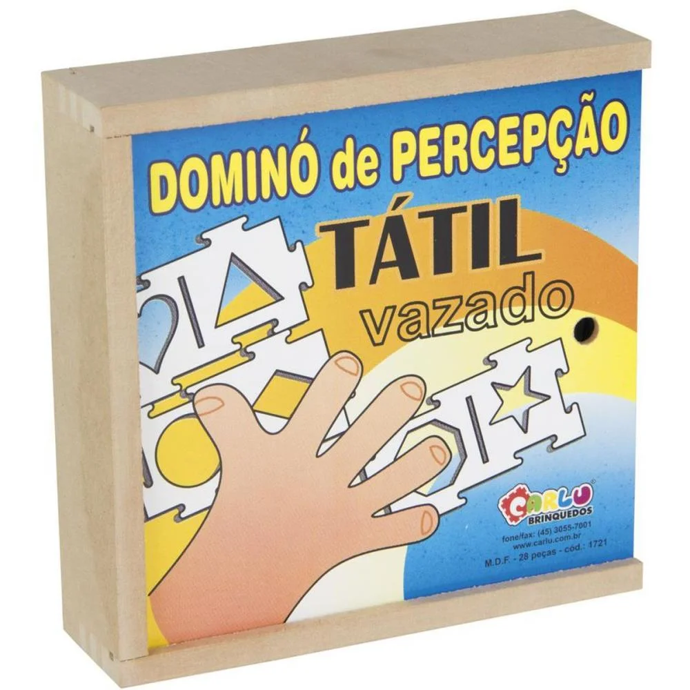 DOMINO PERCEPCAO TATIL VAZADO 28PCS CARLU (UNIDADE) - imagem 4