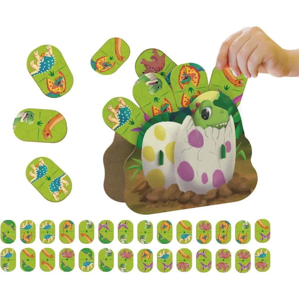 DOMINO DINOSSAURO EM MADEIRA 28PCS BRINC. DE CRIANCA (UNIDADE) - imagem 2