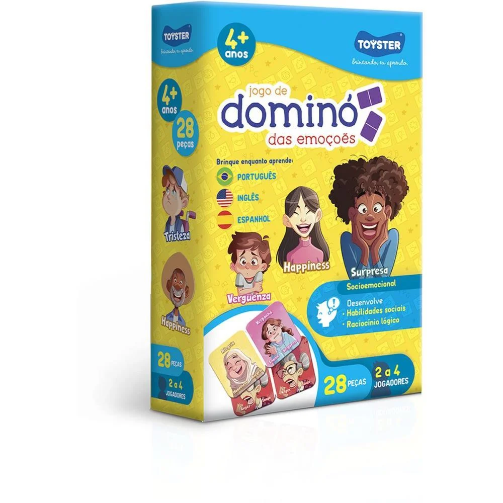 DOMINO DAS EMOCOES 28PCS TOYSTER (UNIDADE) - imagem 2