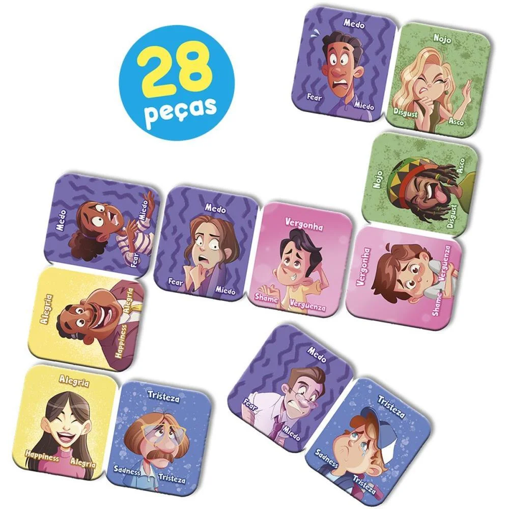 DOMINO DAS EMOCOES 28PCS TOYSTER (UNIDADE) - imagem 4