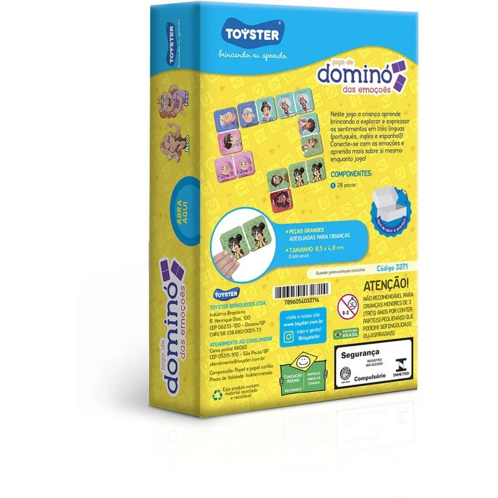 DOMINO DAS EMOCOES 28PCS TOYSTER (UNIDADE) - imagem 5