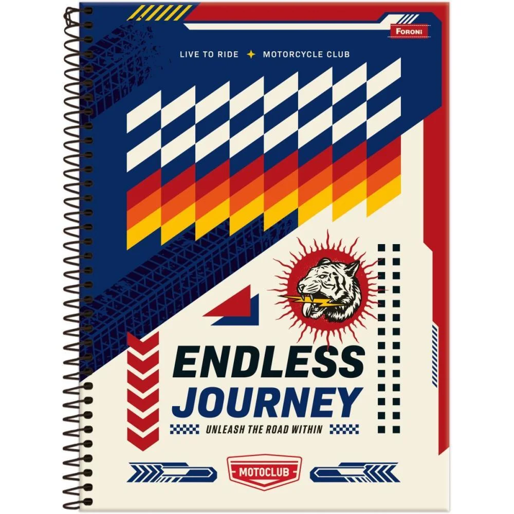 CADERNO 10X1 CAPA DURA MOTOCLUB 160F FORONI (PCT.C/04) - imagem 3