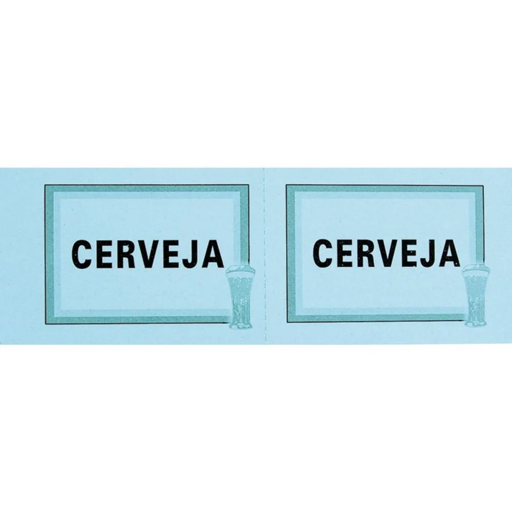 Talão Impresso FICHA CERVEJA 50X2 75MMX160MM TAMOIO 10 Unidades - imagem 4